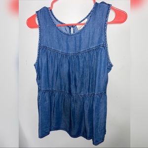 Blue denim top